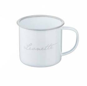 TAZZA LATTA DIAM.CM.12X12 H. P3010 SMALTATA BIANCA
