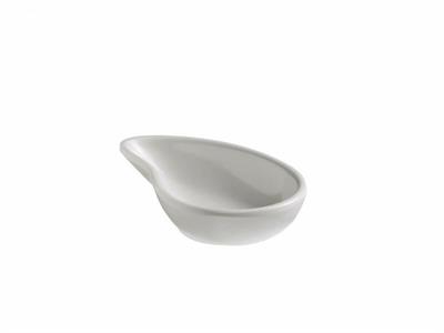 COPPETTA OVALE BIANCA CM.10X6,5 MELAMINA T8165