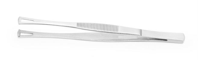 PINZETTE INOX TESTA SQUADRATA CM.14,5 680162