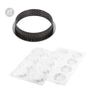 KIT TARTELLETTA HONORE CM.8 + 8 ANELLI TONDI CM.8