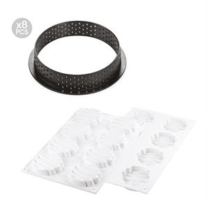 KIT TARTELLETTA HONORE CM.8 + 8 ANELLI TONDI CM.8