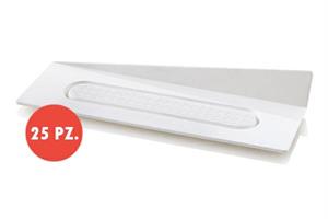 VASSOIO RIUTILIZZABILE RETT. PZ.25 CM.14X4 BIANCO - WHITE TRAYS