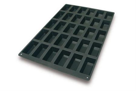 SQ006 - STAMPO SILICONE 60X40 N.30 MINI CAKE CM.9,9X4,9 H.3