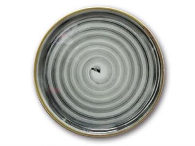 PIATTO PIZZA CIRCUS SPIRALE NERO  CM.33 04018#Z19 SATURNIA