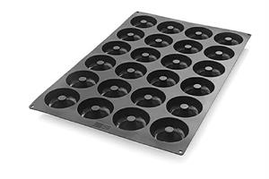 SQ059 - STAMPO SILICONE 60X40 N.24 DONUTS CM.8,5 H.2,9