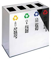 PATTUMIERA DIFFERENZIATA 4 POSTI 584/A.A 30X60 H.67