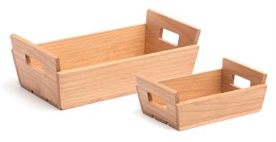 CESTINO LEGNO RETTANGOLARE CON MANIGLIE