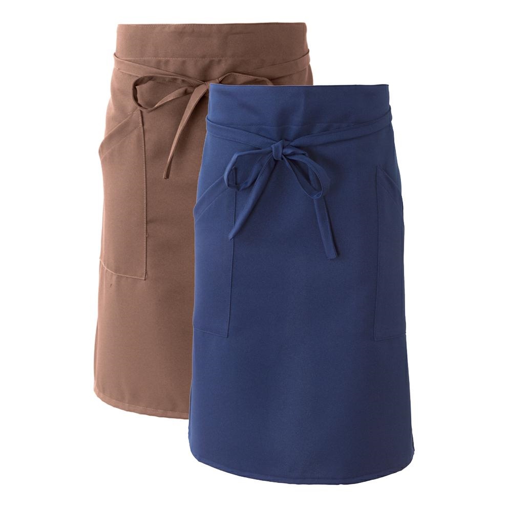 Grembiule Da Lavoro EXNER In Cotone Pesante Con Tasche - Ideale Per Caffè, Ristoranti E Bistrot (80x45 Cm, Grigio/Nero/Marrone/Verde)