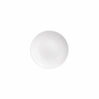 PIATTO PIANO JASMIN CM.16 JA003160000 DECORO RILIEVO BIANCO