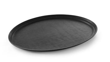 VASSOIO OVALE XL CM.73,5X60 508831 HENDI ANTISCIVOLO NERO