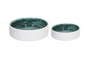 COPPETTA REVERSIBILE PORCELLANA ELIPSE WHITE TEAL | CM.12 - CM.16