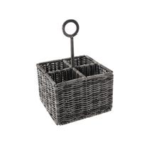 PORTACONDIMENTI CM.17X17X24 42583-25 RATTAN SINTETICO