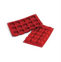 SF081 - STAMPO SILICONE N.15 MEDIUM SQUARE SAVARIN CM.4,5X4,5 H.2.8