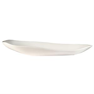 PIATTO OVALE ONDA CM.46X18 BIANCO 24323 PORCELLANA