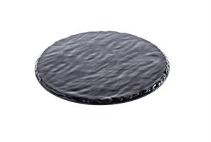 VASSOIO TONDO CM.30 NERO T8240 MELAMINA EFFETTO ARDESIA
