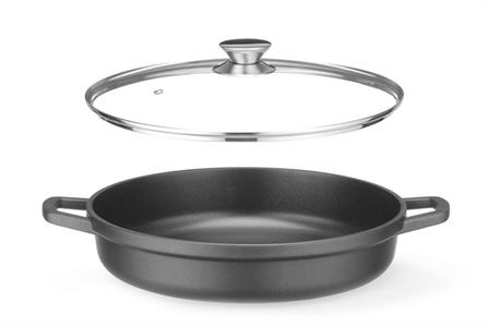 CASSERUOLA BASSA 2.M.CI CM.32 611012ALLUM.ANTIAD. C.COPERCHIO