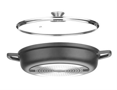 CASSERUOLA BASSA 2.M.CI CM.32 611012ALLUM.ANTIAD. C.COPERCHIO