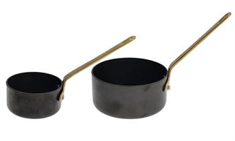 CASSERUOLA 1 MANICO BLACK/GOLD TEX-MEX | CM.7,5 - CM.10