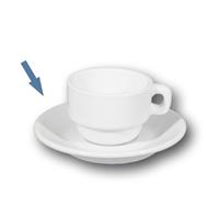 PIATTO CAFFE'ROMA BIANCO 03074#001   SATURNIA