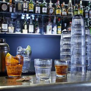 BICCHIERE BARSHINE ROCKS CL.30,5 VETRO TRASPARENTE IMPILABILE