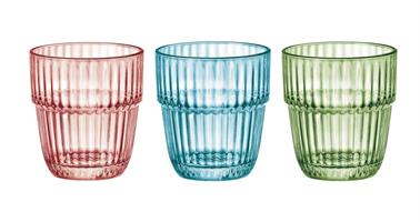 BICCHIERE BARSHINE ROCKS CL.30,5 VETRO COLORATO IMPILABILE