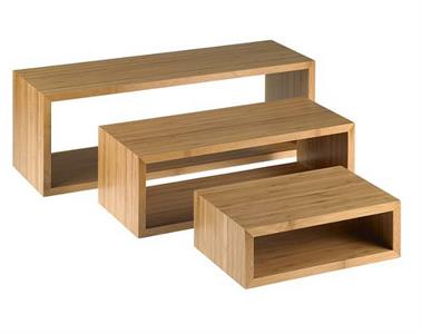 ALZATA BUFFET RETT.PZ3 CM.60/45/30X20 BAMBOO S0130
