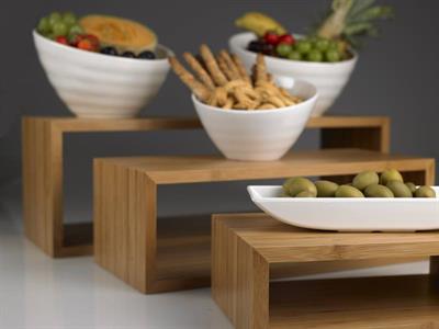 ALZATA BUFFET RETT.PZ3 CM.60/45/30X20 BAMBOO S0130