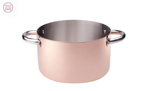 CASSERUOLA ALTA 2 MANICI CM.24 COTE104CIT24 COPPER INDUZIONE