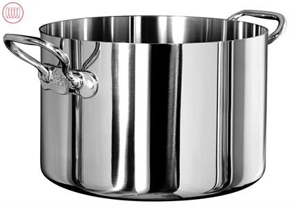 CASSERUOLA ALTA 2 MANICI CM.45 ALUM10445 ALUINOX MIRROR 1907 *PROMO*