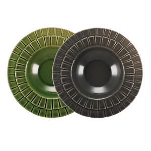 SEGMENTO PIATTO PASTA CM.28,5 H.5,5 | VERDE - GRIGIO ILSA LE COQ
