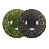 SEGMENTO PIATTO PASTA CM.28,5 H.5,5 | VERDE - GRIGIO ILSA LE COQ