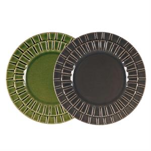 SEGMENTO PIATTO PIANO CM.28,5 H.3 | VERDE - GRIGIO ILSA LE COQ