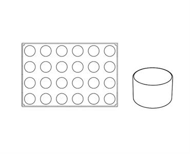 STAMPO SILICONE PAVOFLEX 60X40 N.24 CILINDRO PX057 PAVONI