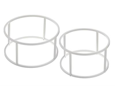 ALZATA BUFFET METALLO TONDA BIANCA H.16 | T0591.Y - T0593.Y LEONE